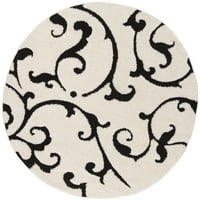 Флорида Алин Флорални лозя килим за килим, слонова кост, 6'7 6'7 кръг