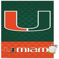 Колеж - Университет на Маями Хърикейнс - лого Премиум плакат и пакет за постер