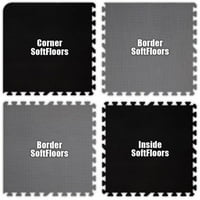 Alessco sfbkgy softfloors -black & grey checkerboard - комплект
