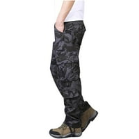 Penkiiy товарни панталони за мъже плюс размер чист памук дебел камуфлажен мулти-джоба устойчив гащеризон панталони черни мъжки панталони