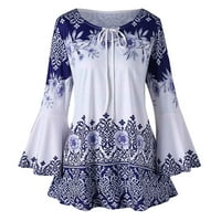 Дамски Тениски Ключалка Мода Печатни Блузи Плюс Размер Блуза Блуза Ризи