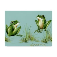 Изкуство: априлски Душове жаби с трева-Пеги Харис