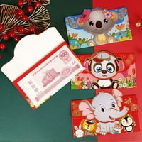 Година на мощ на зайката на заешкия червен пакет Нова година червени пликове Карикатура Китайски пролетен фестивал Плок за пари за новогодишни партита доставки