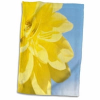 3Drose Yellow Flower венчелистчета на синьо - кърпа, от