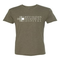 Грей Слоун анатомията на Грей Поп Мъжка премия три бленд тениска, военно зелено, малка
