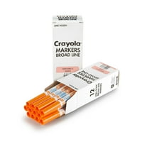 Crayolabulk Ultra-Clean Pashable Markers, коничен връх, портокал