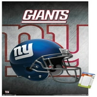 New York Giants - Плакат за стена на шлем, 14.725 22.375