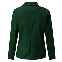 Педорт дамски модни Пролет блейзър дамски дълги ръкави бизнес нетактичност зелено,3хл