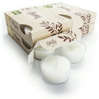 Pure Gardenia Tealight Candles Bulk - Бели първокласни ароматизирани чаени светлини - Основни и естествени масла - Свещта на Shortie's Condle Company