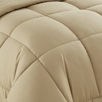 Луксозно тъмносиво 7-парче легло в чанта надолу алтернативен Утешител комплект, ЦАР